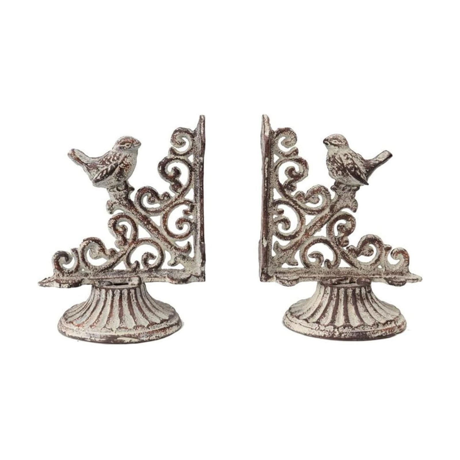 Farmhouse Decorative Bookends / Antique White