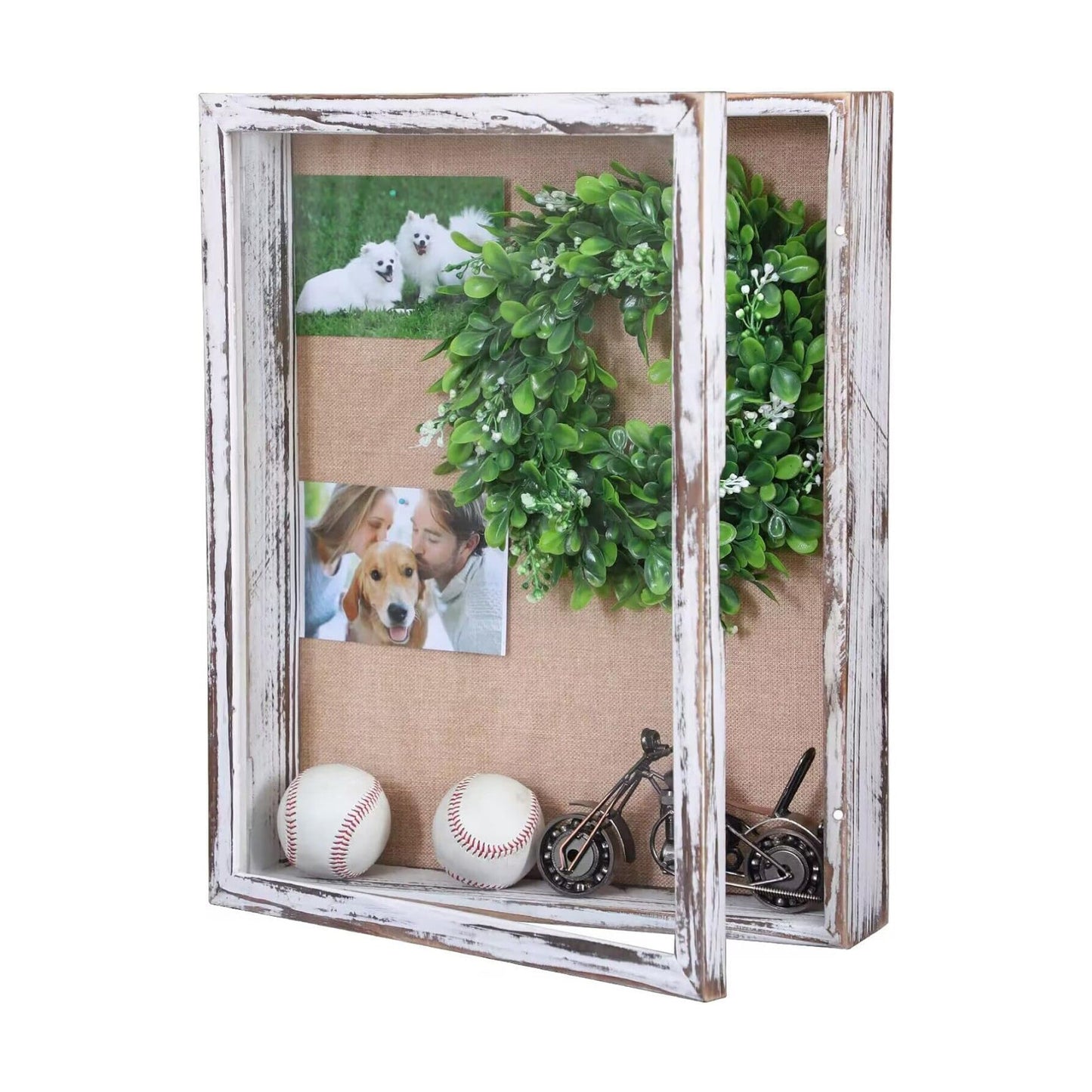 Shadow Box Frame16x20, Extra Large Shadow Boxes Display Cases with Hinged Door, Memorial Shadow Box Frame for Baseball