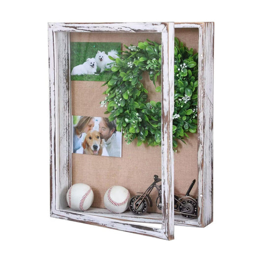 Shadow Box Frame16x20, Extra Large Shadow Boxes Display Cases with Hinged Door, Memorial Shadow Box Frame for Baseball