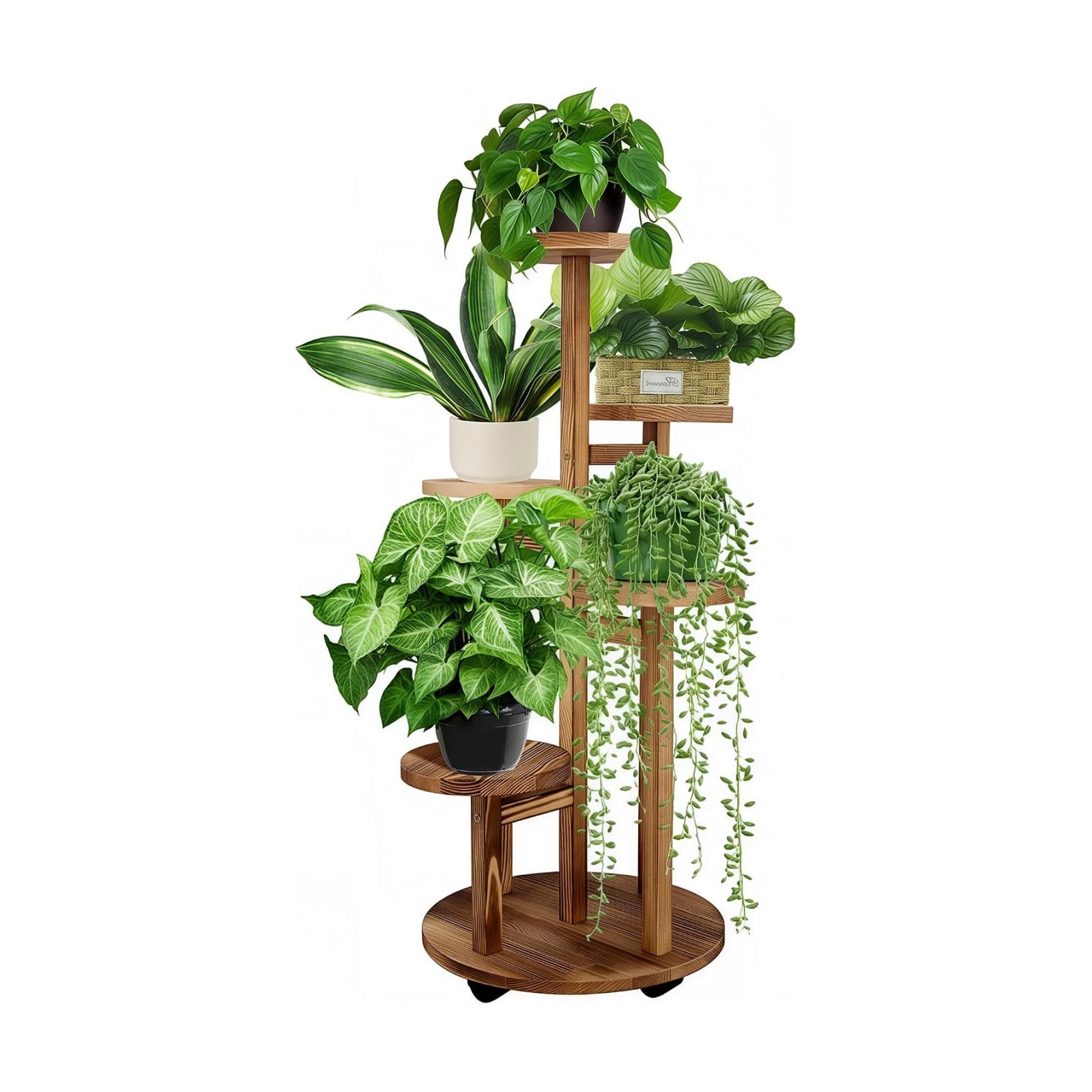 GEEBOBO 5 Tiered Tall Plant Stand for Indoor