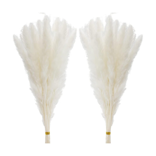 /45 cm Natural Dried Pampas Grass Branches Decor / White-pro / 17 Inch / Set of 60