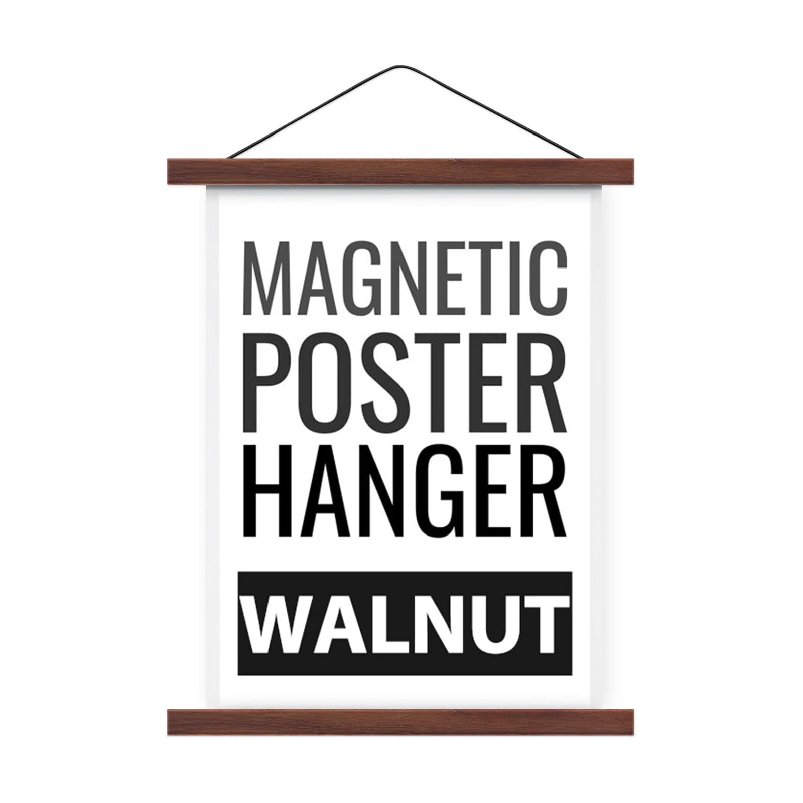 Magnetic Poster Hanger Frame for 19x27 19x25 19x13 Movie Music Posters Wall Art,Walnut Wood Picture Frames for Canvas