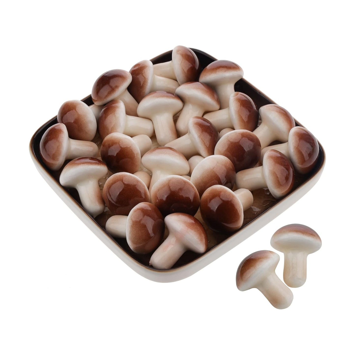 Small Artificial Mushroom / F / Grey / Set of 30