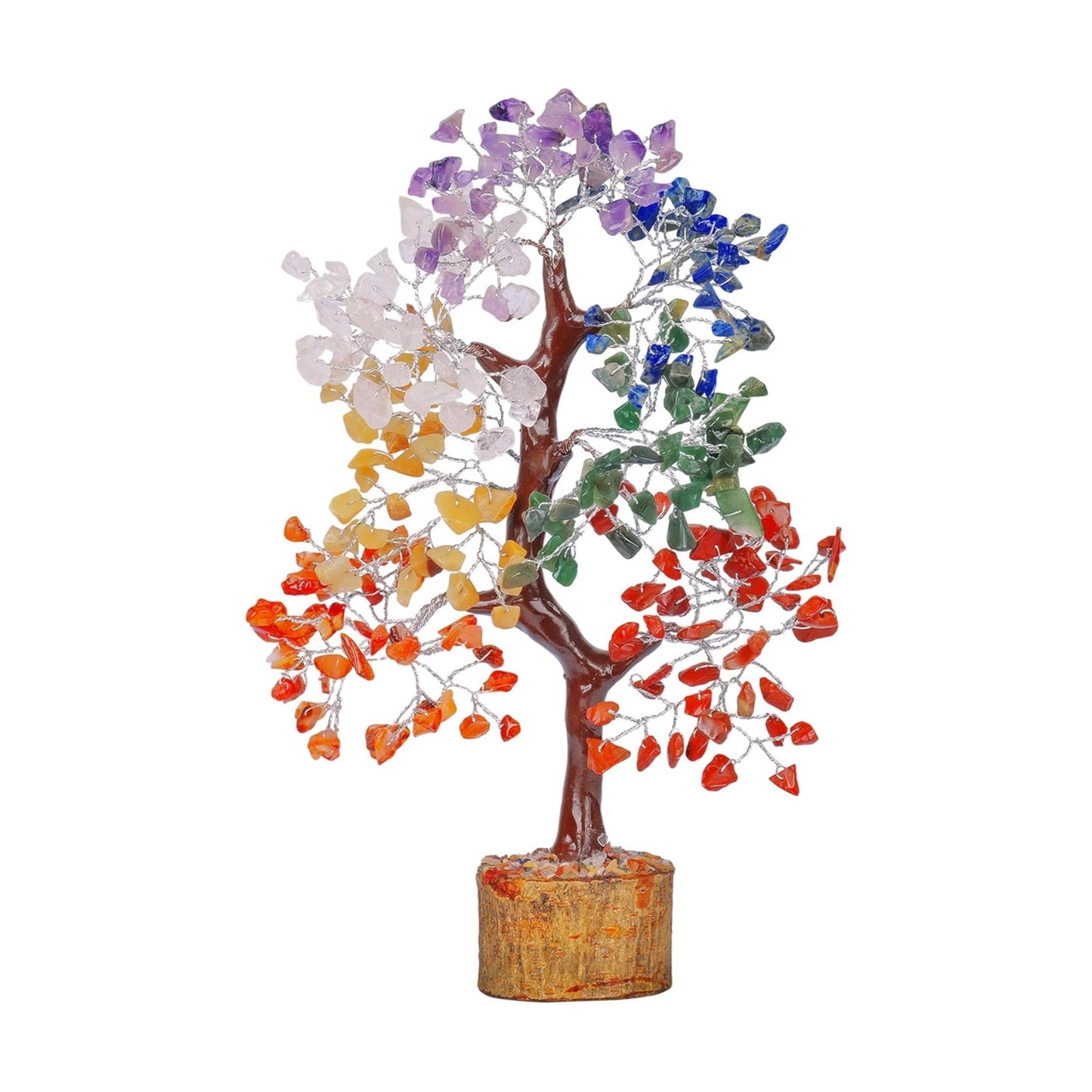 Tree Wrapped On Wires / Seven Chakra / Silver