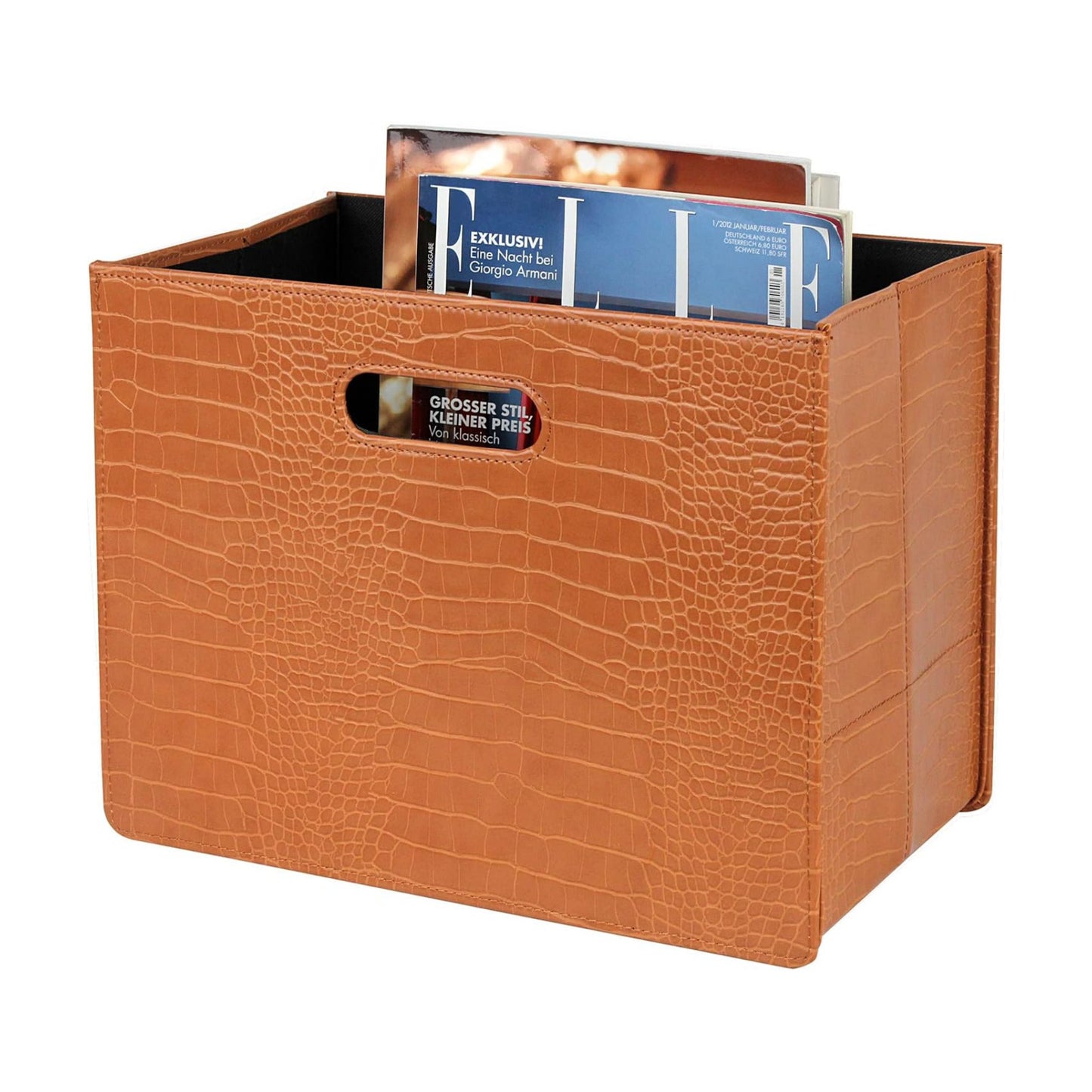 HofferRuffer Magazine Basket Holder, Foldable Magazine Rack, Document File Holder Organizer, File Folder, Newspaper