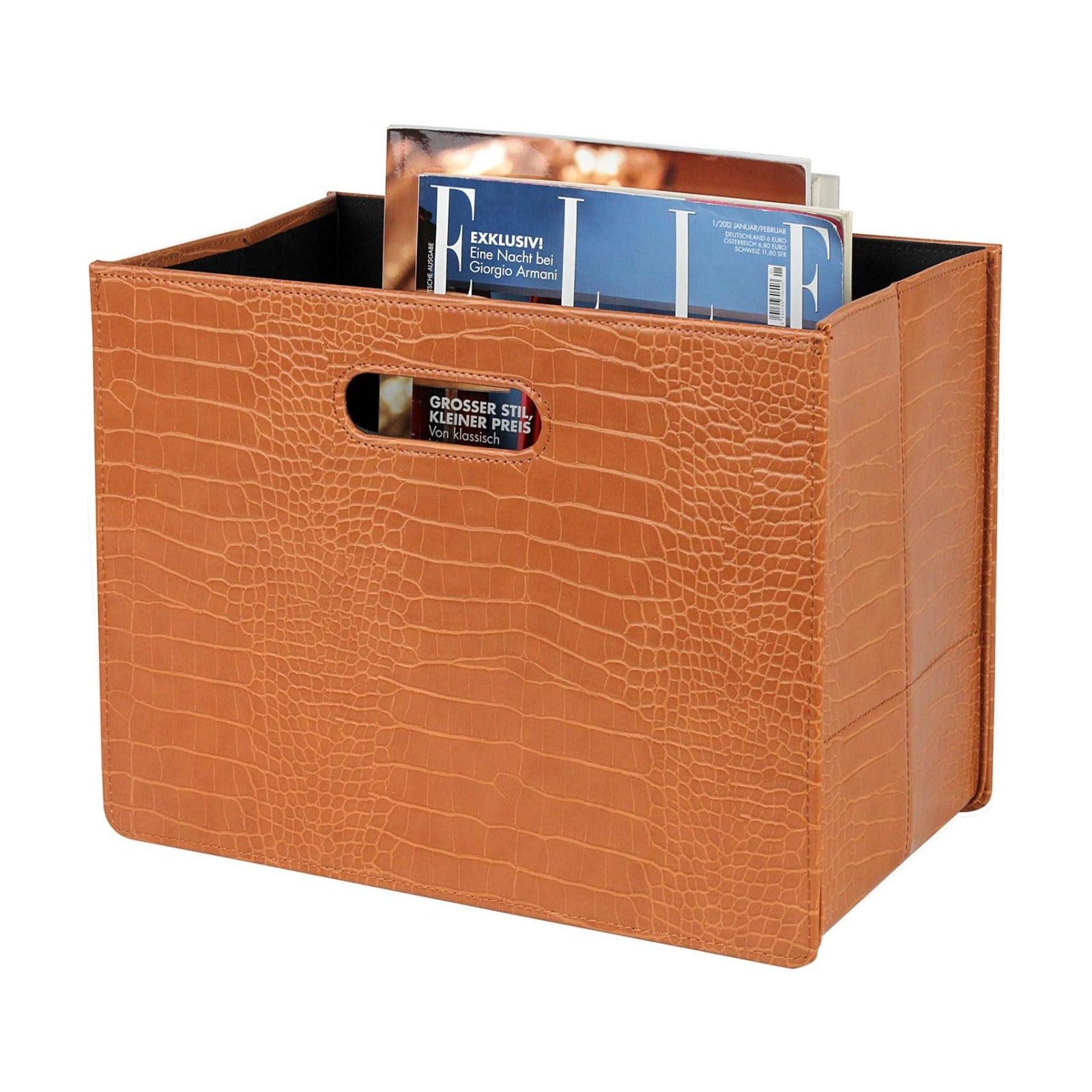 HofferRuffer Magazine Basket Holder, Foldable Magazine Rack, Document File Holder Organizer, File Folder, Newspaper