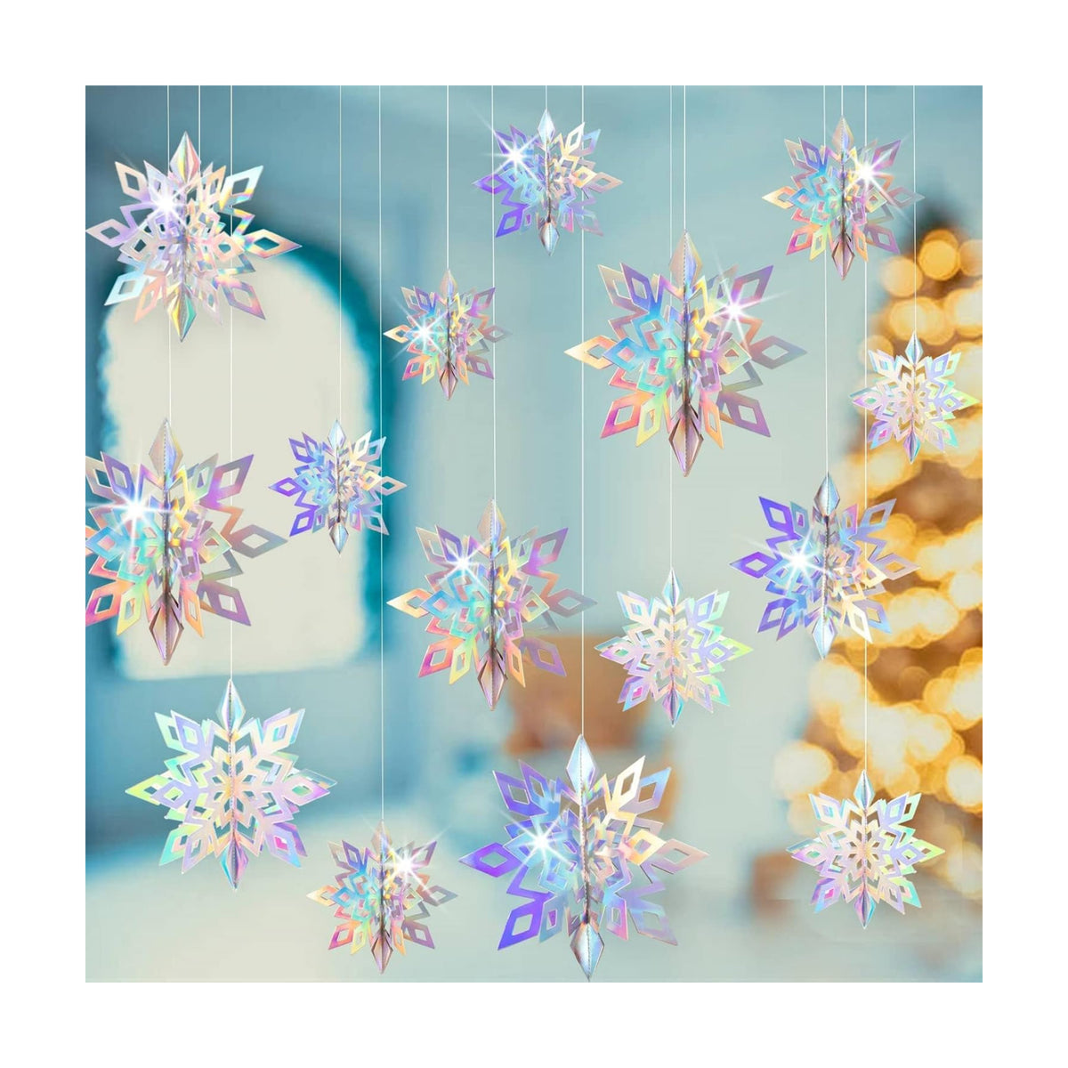 Christmas Hanging Snowflakes for Winter Wonderland Frozen Party Decorations