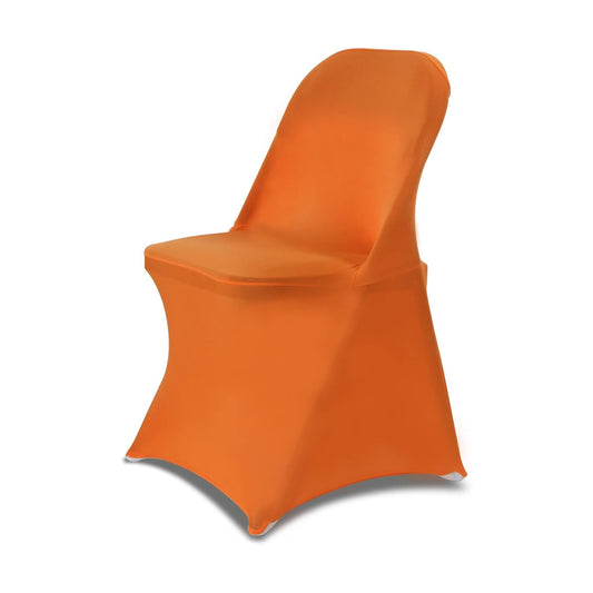 HAINARverS Folding Chair Covers for Wedding, 10pcs Orange