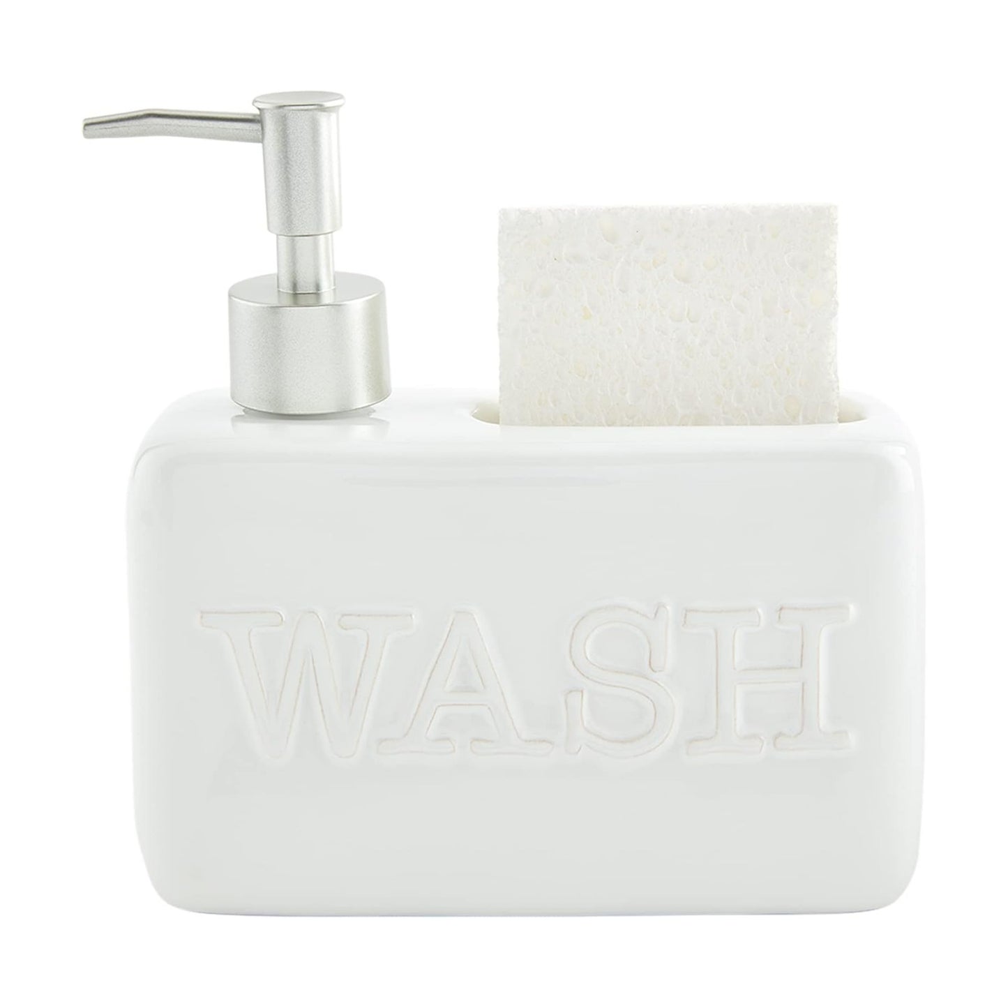Soap Pump Wash Sponge Holder / White / 4 x 7