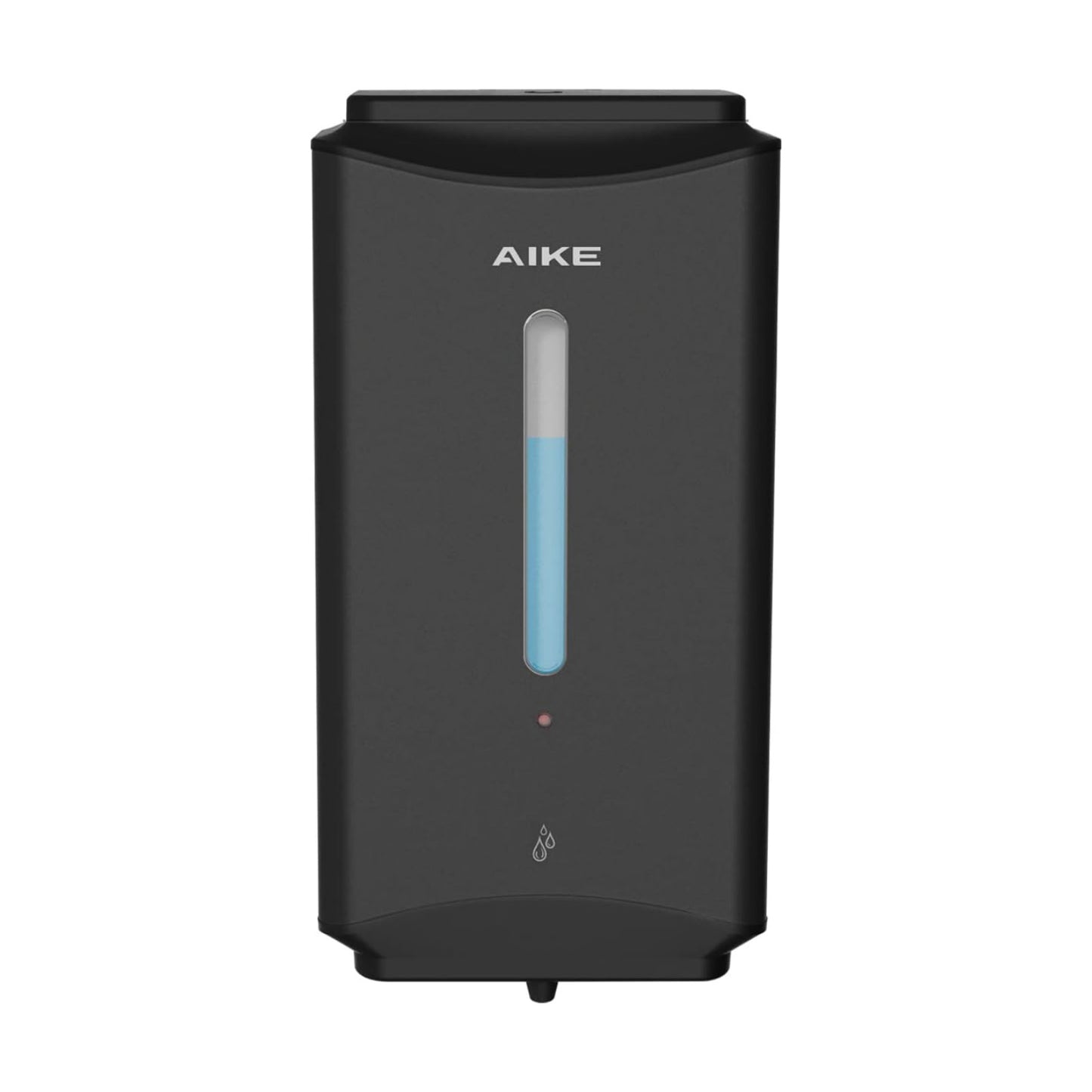 AIKE Heavy Duty Automatic Soap Dispenser,37oz for Bathroom,Matteblack Steel | 5-Level and Savety Key for