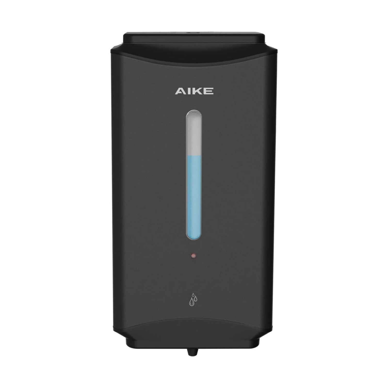 AIKE Heavy Duty Automatic Soap Dispenser,37oz for Bathroom,Matteblack Steel | 5-Level and Savety Key for