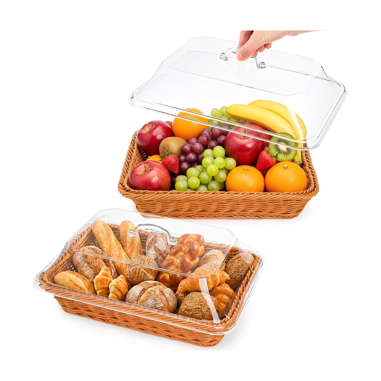 Poly-Wicker Fruit Basket / Set of 2