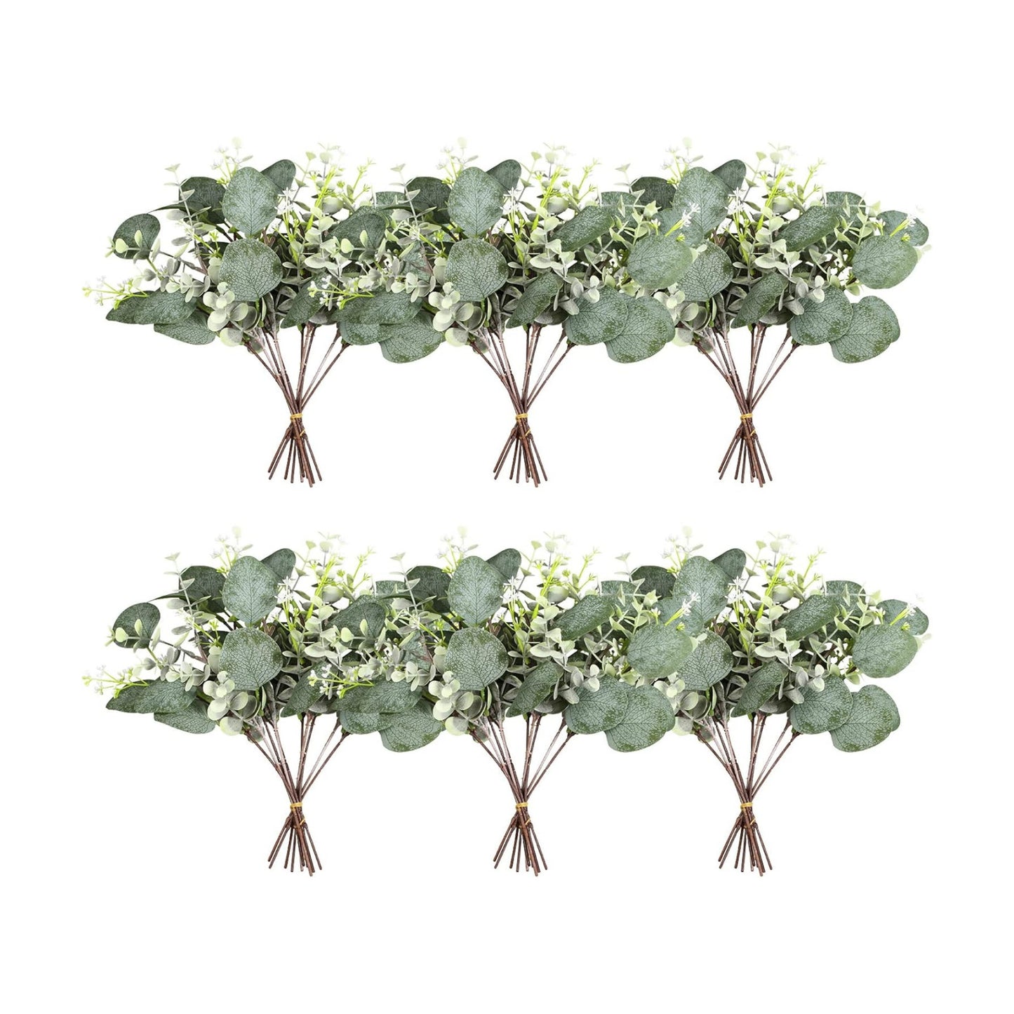 Artificial Greenery Eucalyptus Stem Dollar Leaves Baby Eucalyptus Leaves / Silver / Set of 40