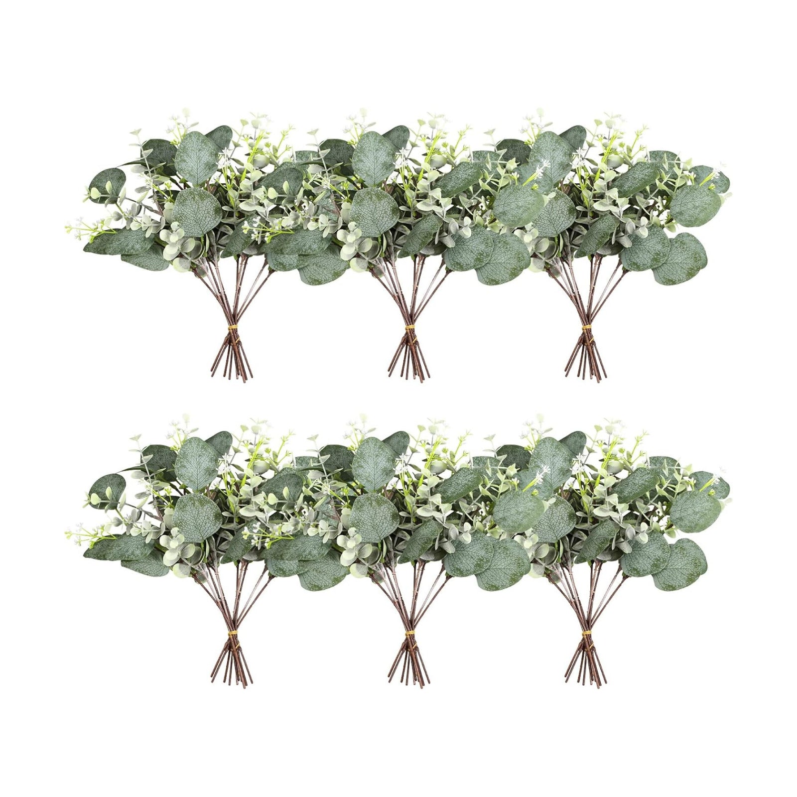 Artificial Greenery Eucalyptus Stem Dollar Leaves Baby Eucalyptus Leaves / Silver / Set of 40