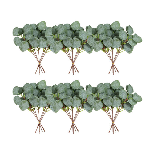 Artificial Eucalyptus Stem / Eucalyptus Leaf / Silver / Set of 40