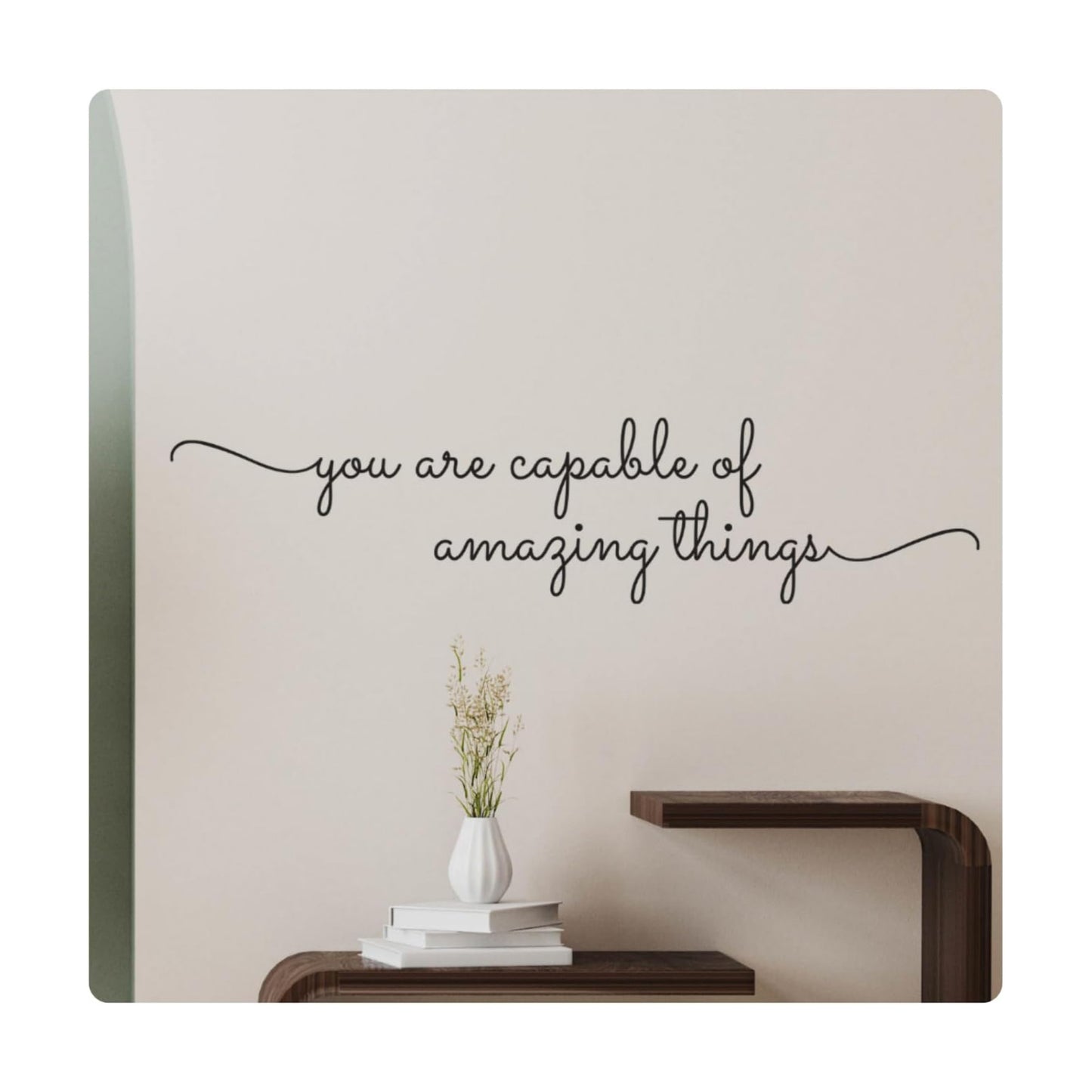 Inspirational Sticker Quote / Black / 36 x 9