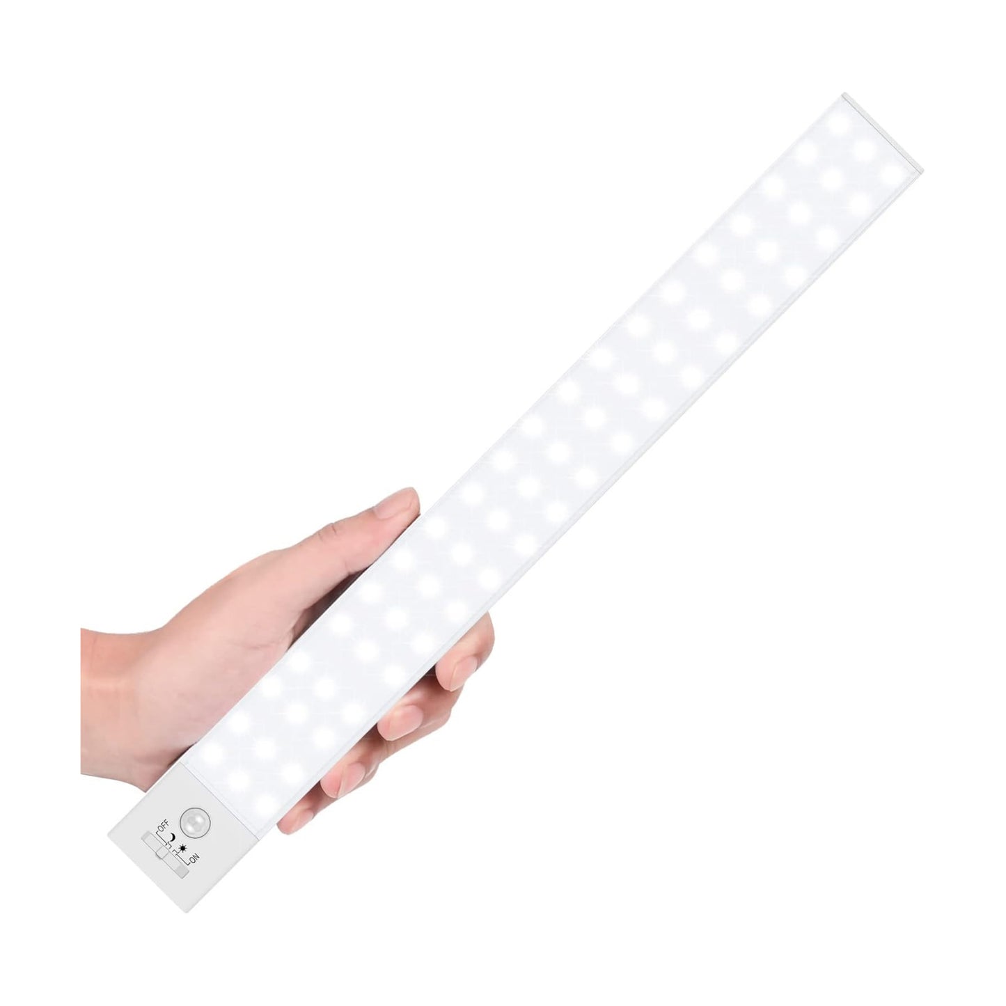 60 LED Closet Lights Battery Powered, BLS Super Bright Under Cabinet Lighting, Motion Sensor Light, Wireless, 2400mah