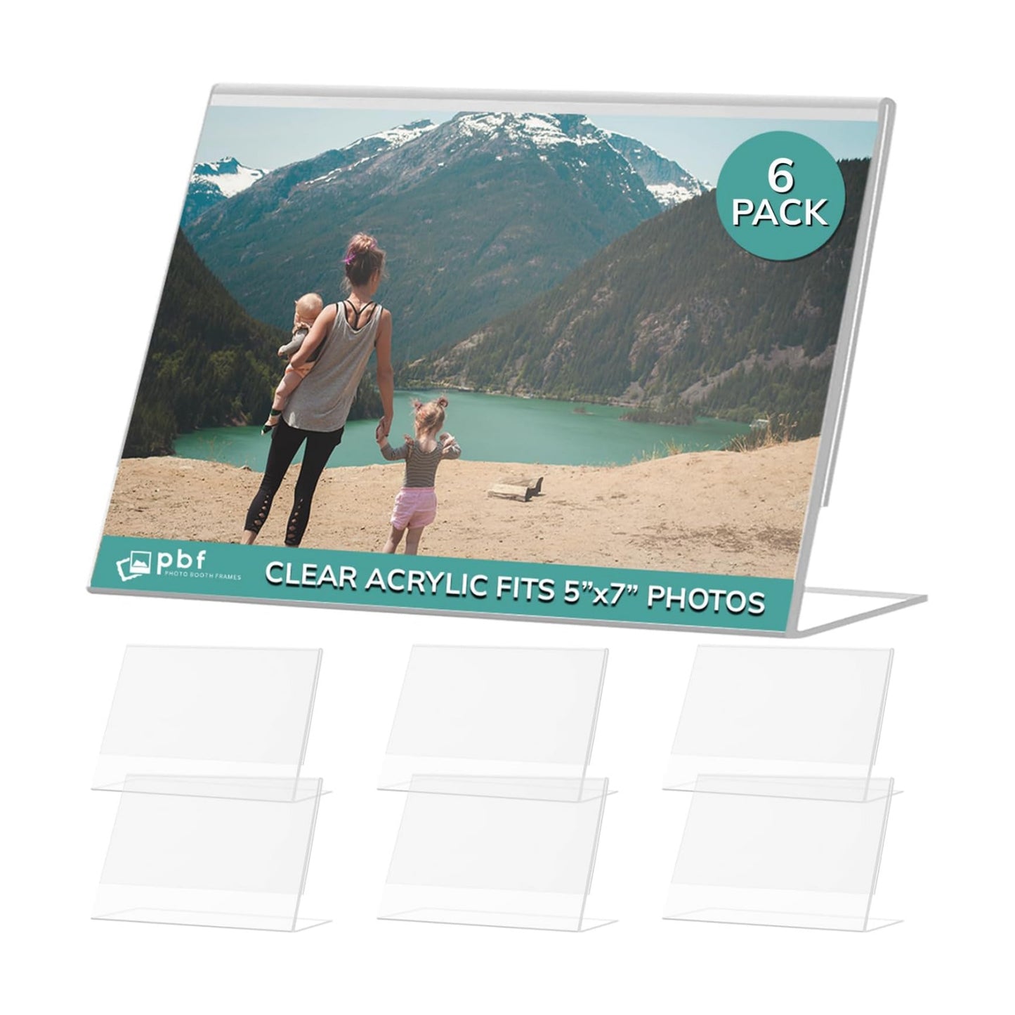 Acrylic Sign Holder / Clear / 7 x 5