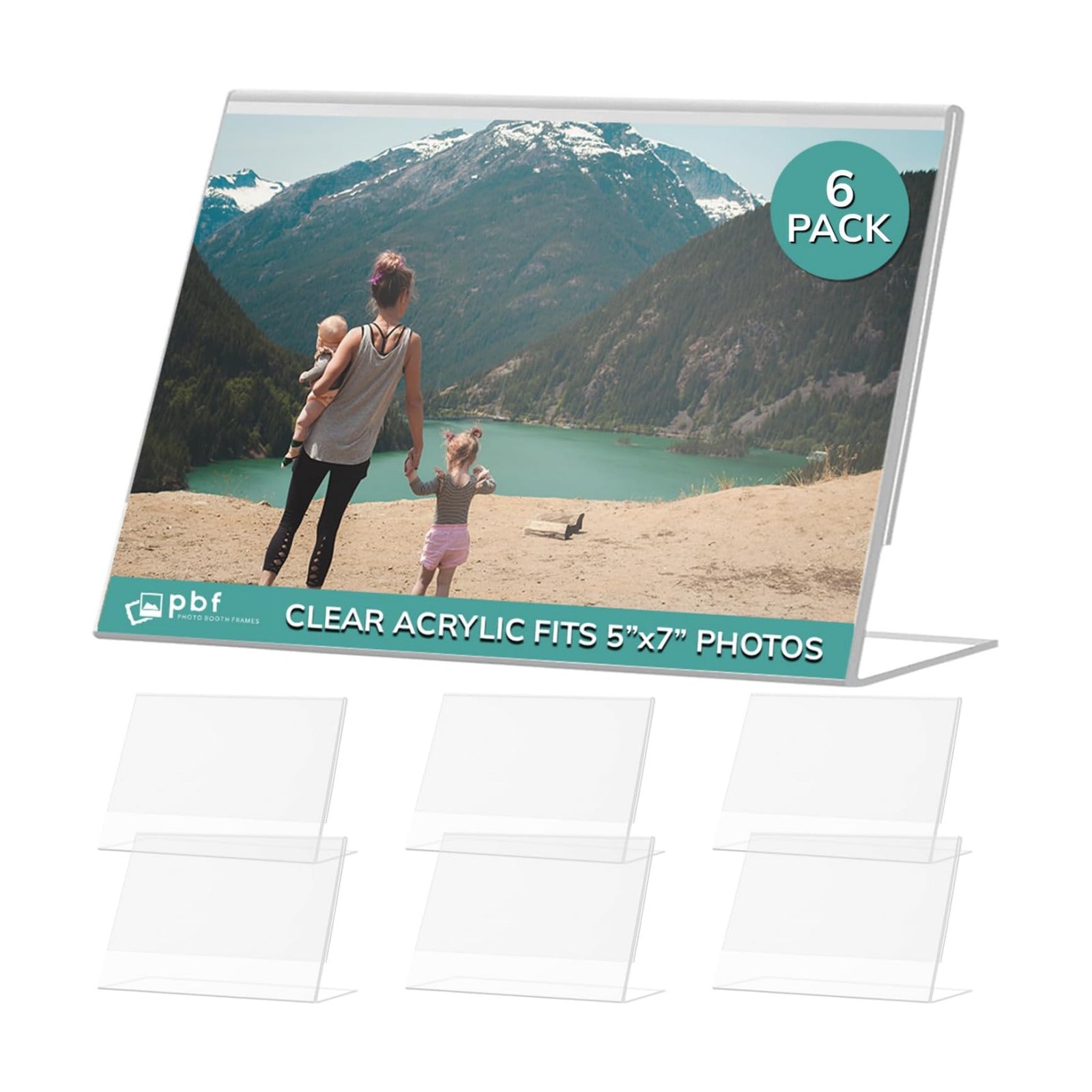 Acrylic Sign Holder / Clear / 7 x 5