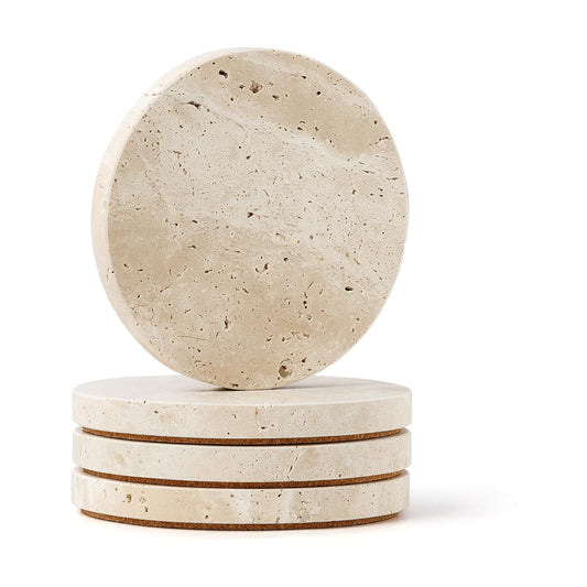Non-Slip Cork Backing / Beige / Set of 4