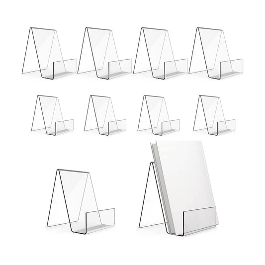 Acrylic Book Stands / Clear / Set of 10