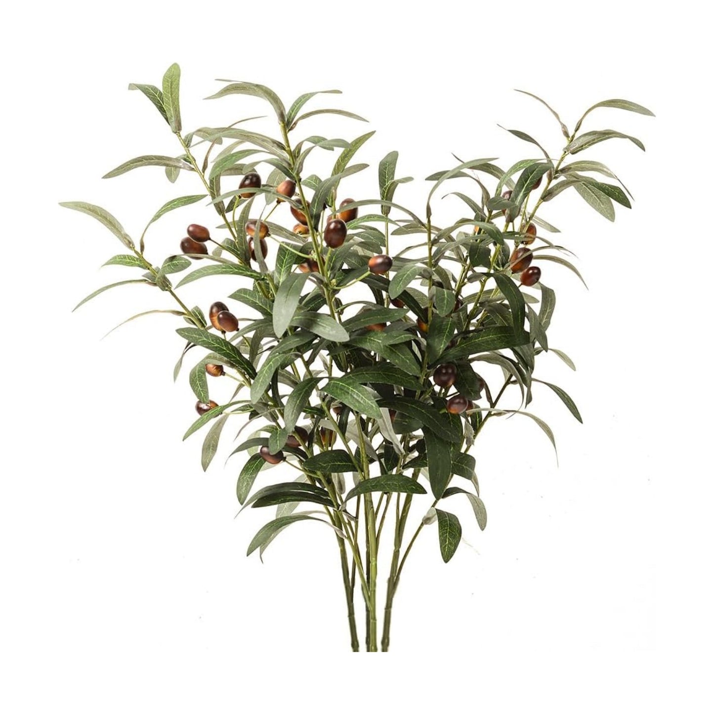 30'' Olive Branches Artificial Plants Olive Stems Greenery Branch for Vases / Green / Set of 3