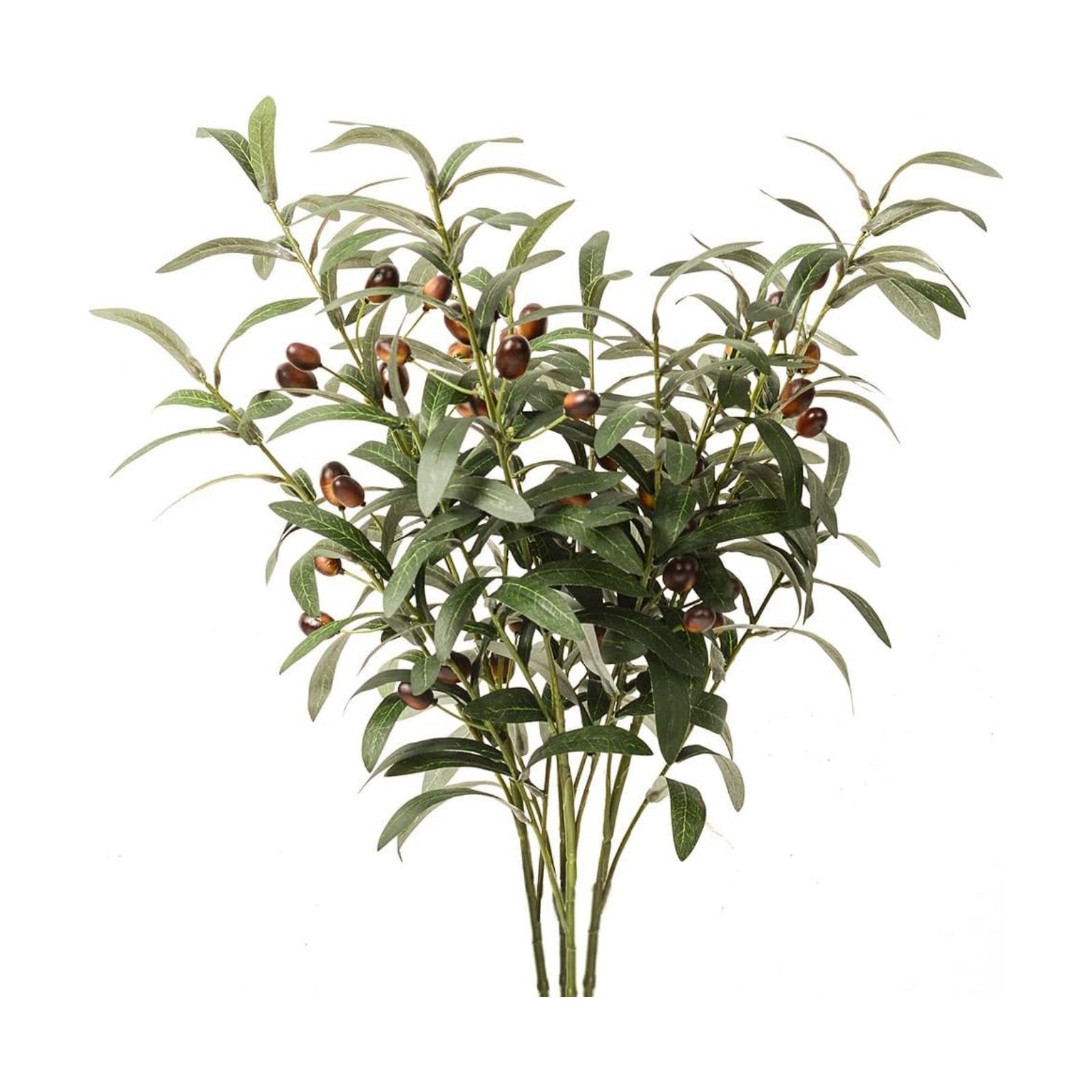 30'' Olive Branches Artificial Plants Olive Stems Greenery Branch for Vases / Green / Set of 3