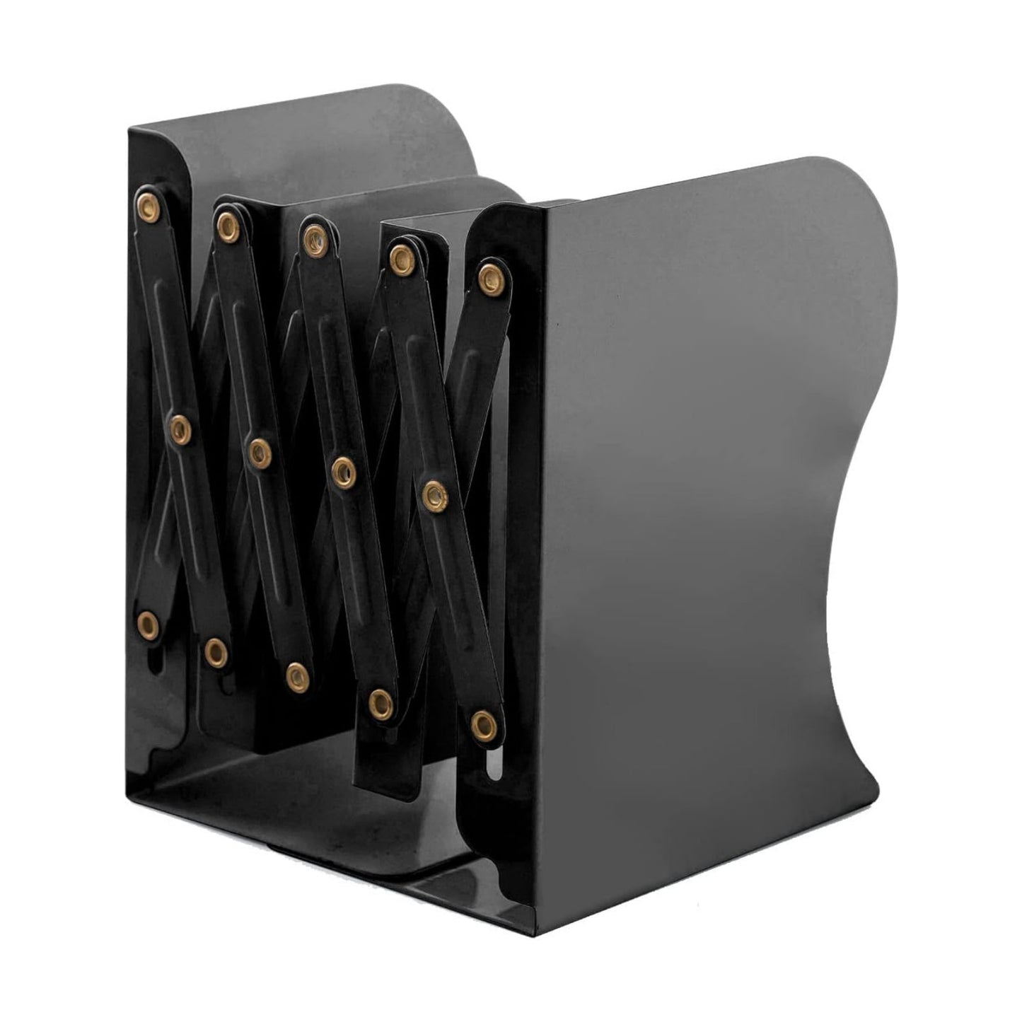 Adjustable Metal Bookends Heavy Duty / Black