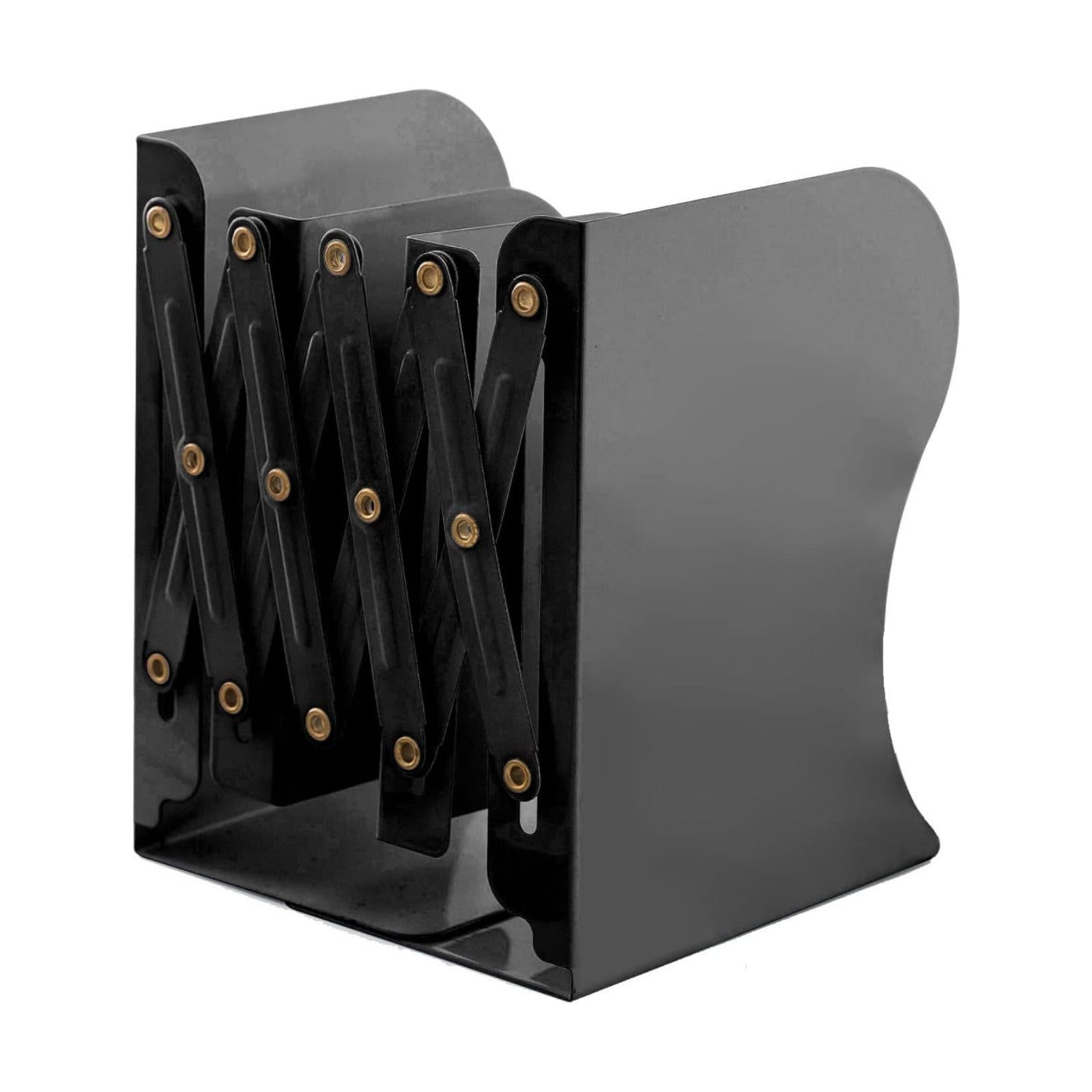 Adjustable Metal Bookends Heavy Duty / Black