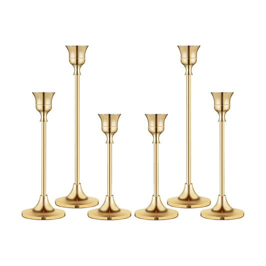 Candlestick Holders,Taper Candle Holder for Candlesticks Gold Brass Vintage Candle Stick Candle Holders Candelabra Candle Holder for Fireplace Party Dining Home