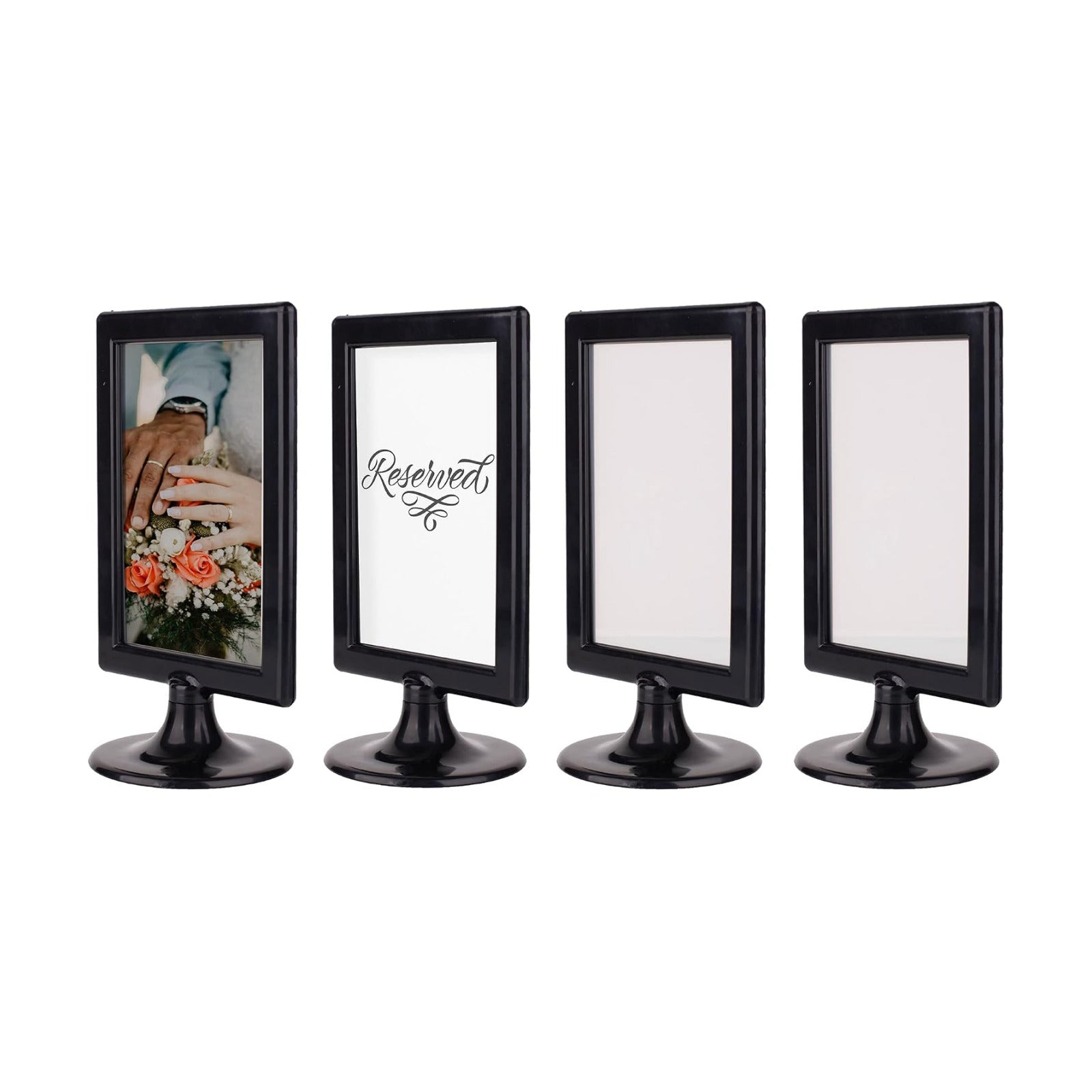 Pedestal Photo Frame / Black / Square / 4 x 6