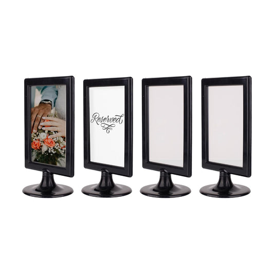Pedestal Photo Frame / Black / Square / 4 x 6
