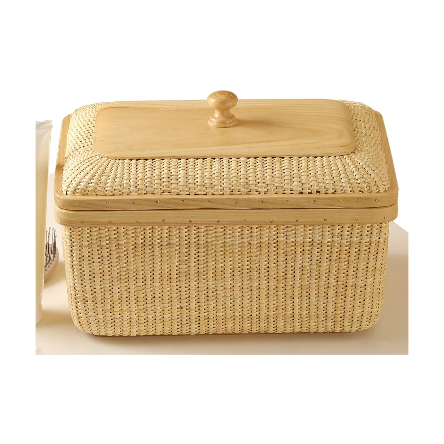 Cane Weave Storage Basket / Ash Height7.5in / Natural