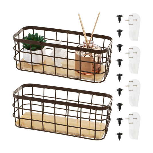 Narrow Rustic Storage Bin / Set of 2