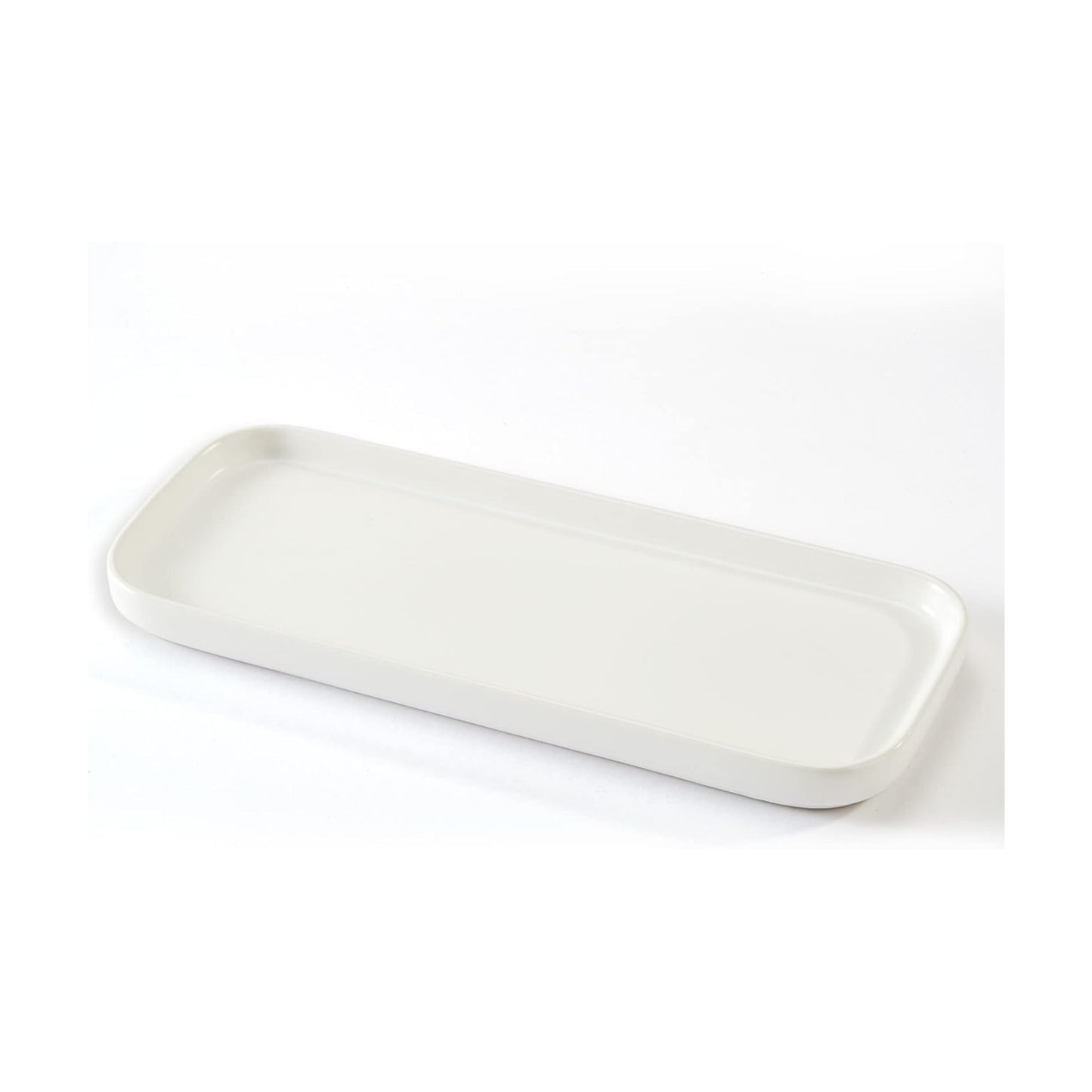 Ceramic Bathroom Tray / White / 9.8 x 3.9 x 0.7