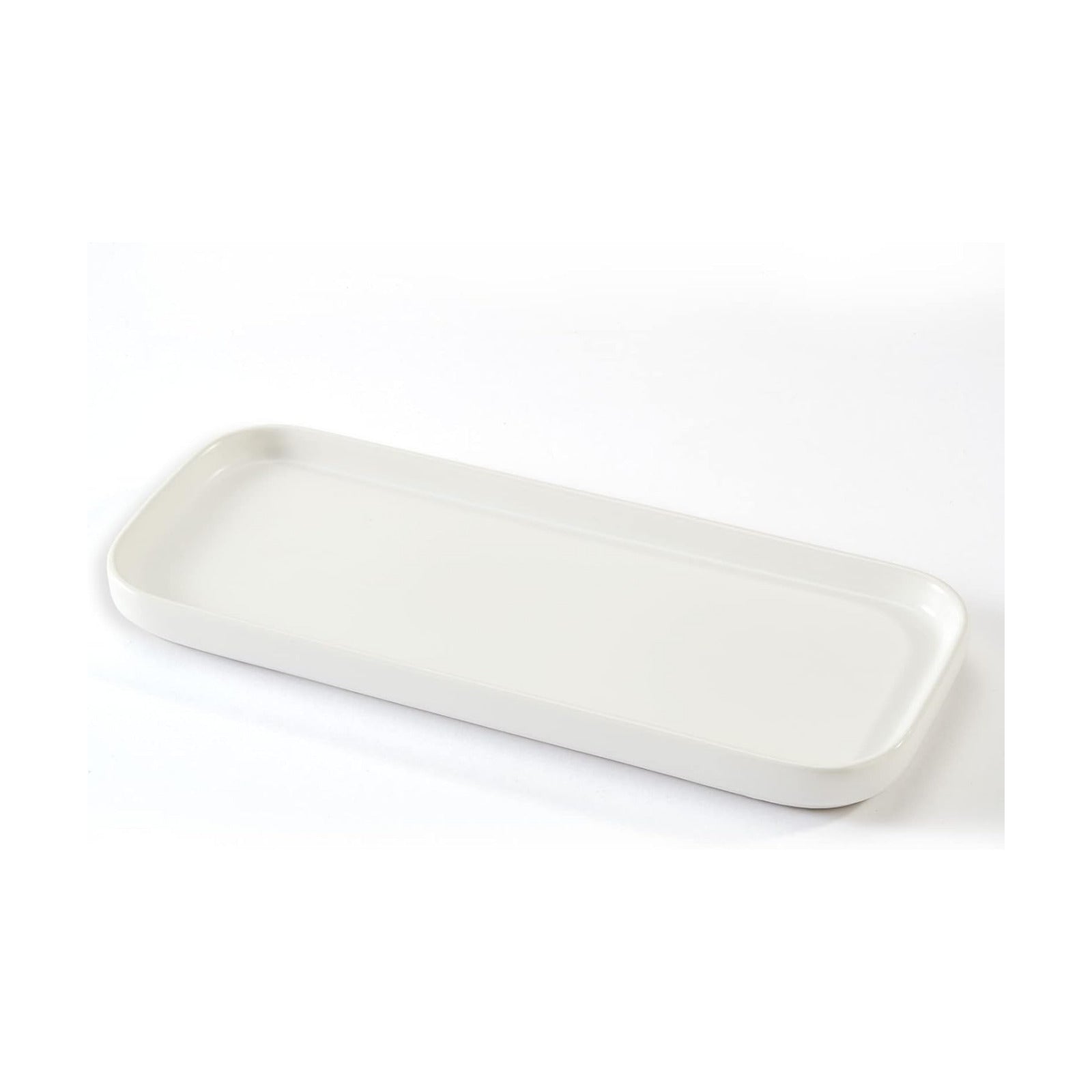 Ceramic Bathroom Tray / White / 9.8 x 3.9 x 0.7