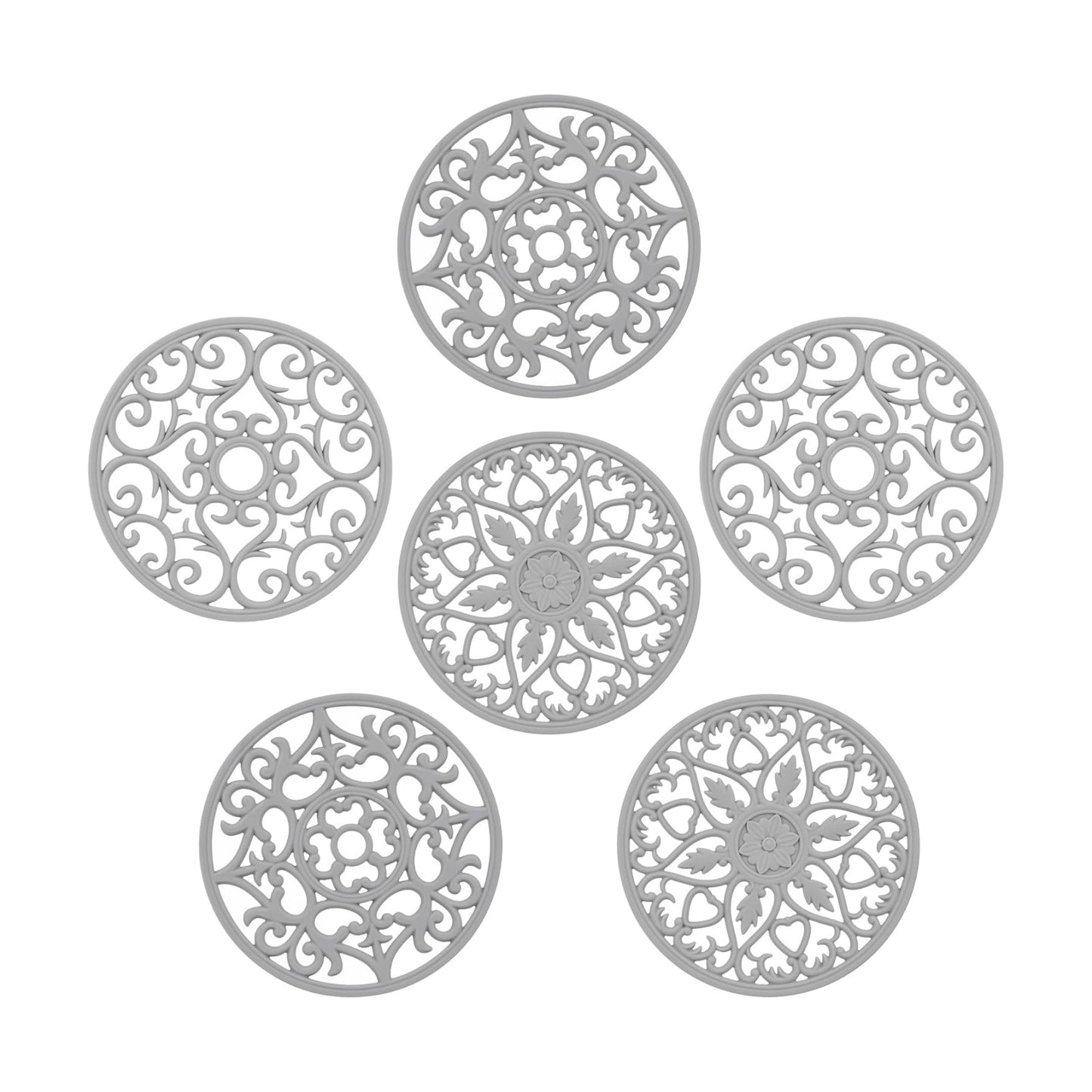 Trivets for Hot Dishes, Silicone Trivet Hot Pads for Kitchen Counter, Silicone Trivets for Pots and Pans, Heat