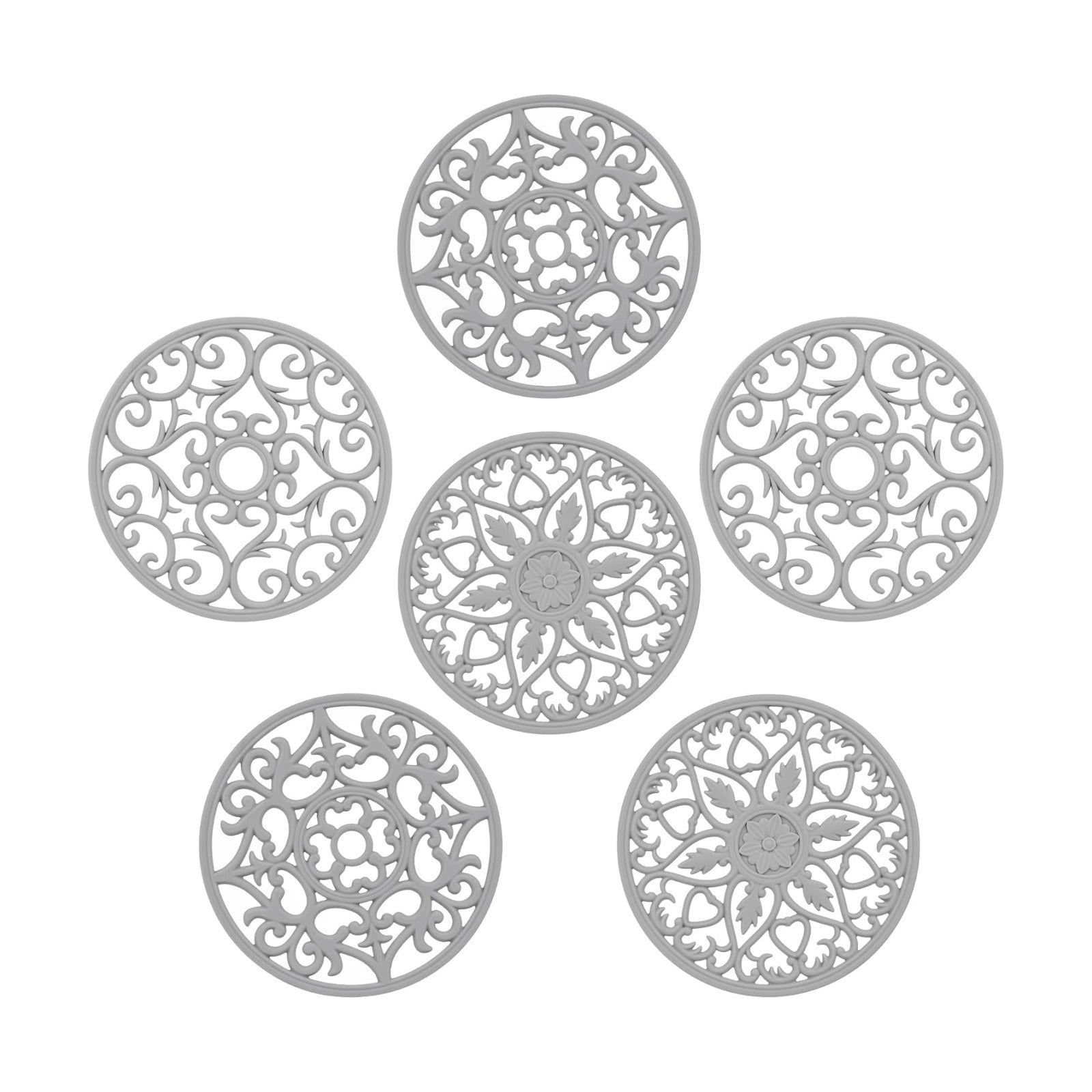 Trivets for Hot Dishes, Silicone Trivet Hot Pads for Kitchen Counter, Silicone Trivets for Pots and Pans, Heat