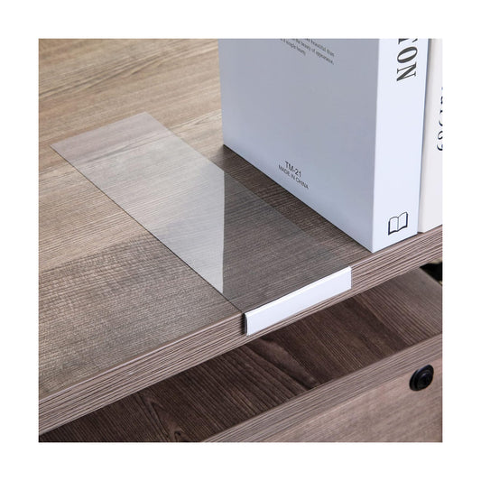 Moveable Shelf Label Holders Shelves Tags Moveable Library Markers / 3 x 0.63 / Clear / Set of 15
