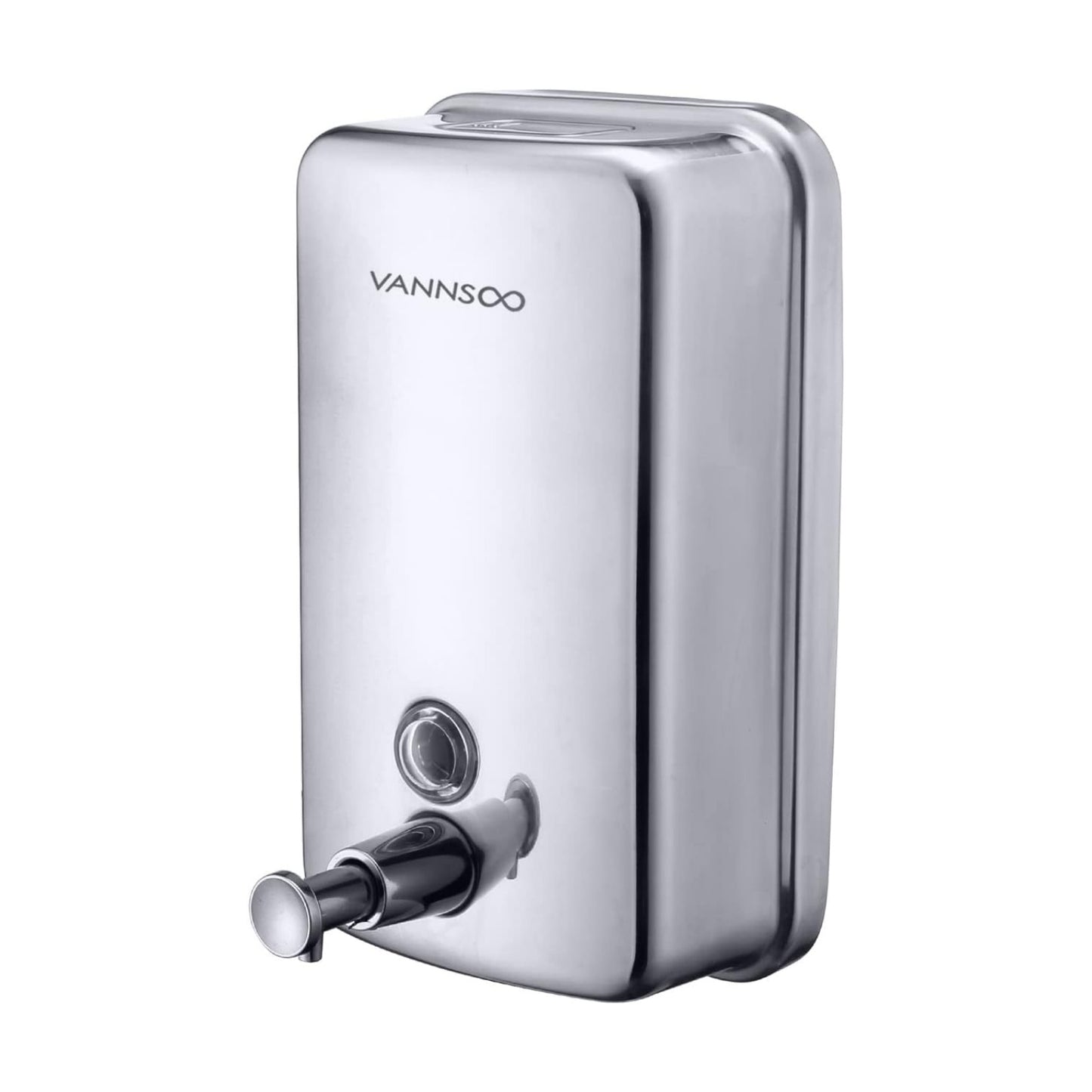 Commercial Soap Dispenser Wall Mount Stainless Steel, 34 fl.oz. | 1000ml Manual Liquid Pump Rust-Proof Leak Free for