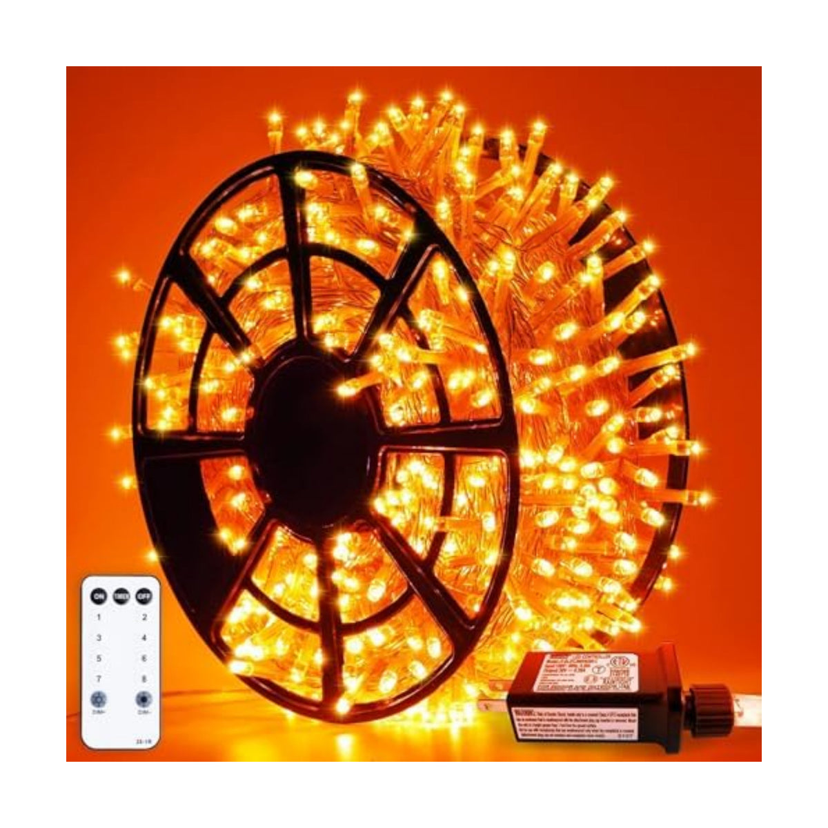 JMEXSUSS 163FT 8 Modes 500 LED Orange Halloween Lights Outdoor with Remote