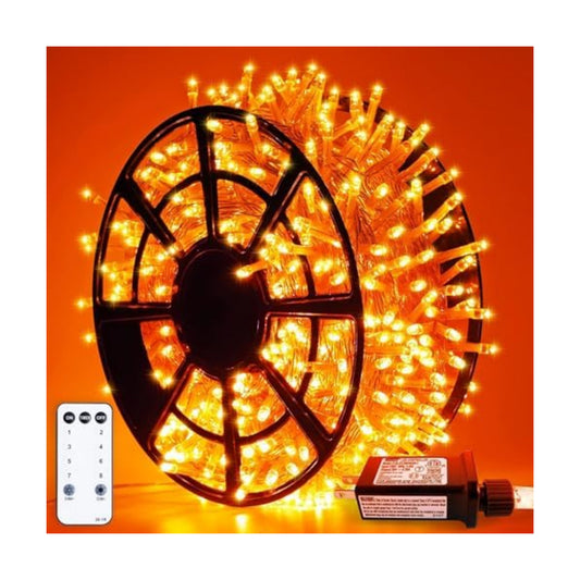 JMEXSUSS 163FT 8 Modes 500 LED Orange Halloween Lights Outdoor with Remote