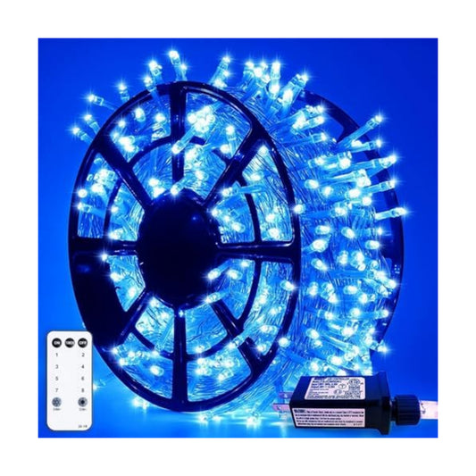 JMEXSUSS 8 Modes 163 FT 500 LED Blue Christmas Lights Outdoor Waterproof