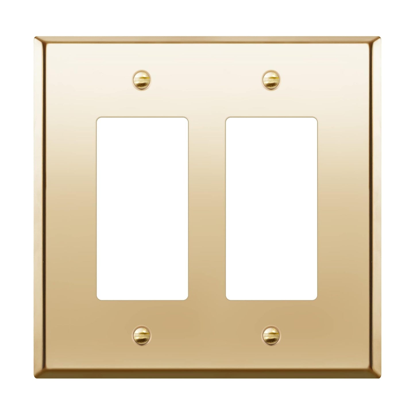 ENERLITES Dual Decorator Switch or Receptacle Metal Wall Plate, Stainless Steel Outlet Cover, Corrosion Resistant