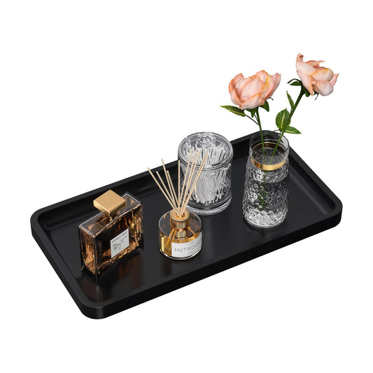 Perfume Small Decorative Tray / Black / 11.8 x 6.1 x 0.8
