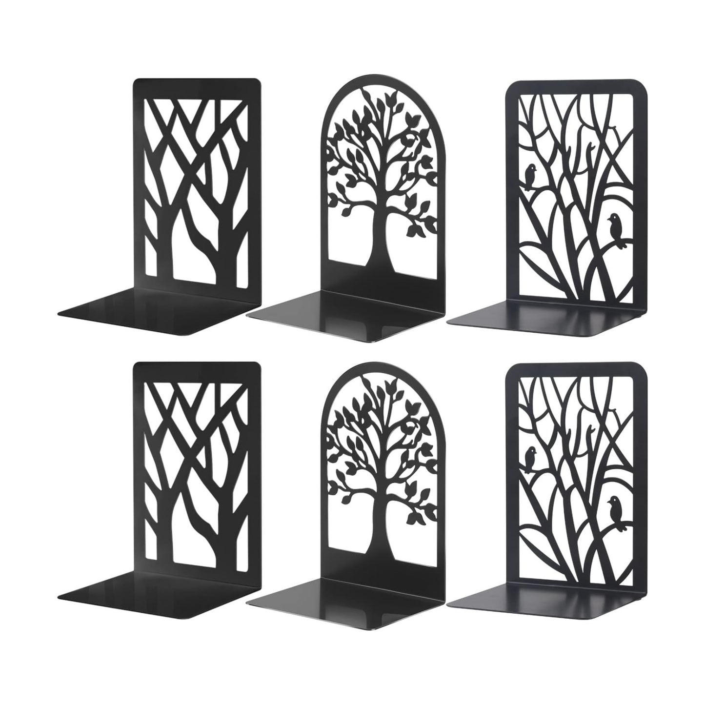 3Pairs Metal Bookends / Black