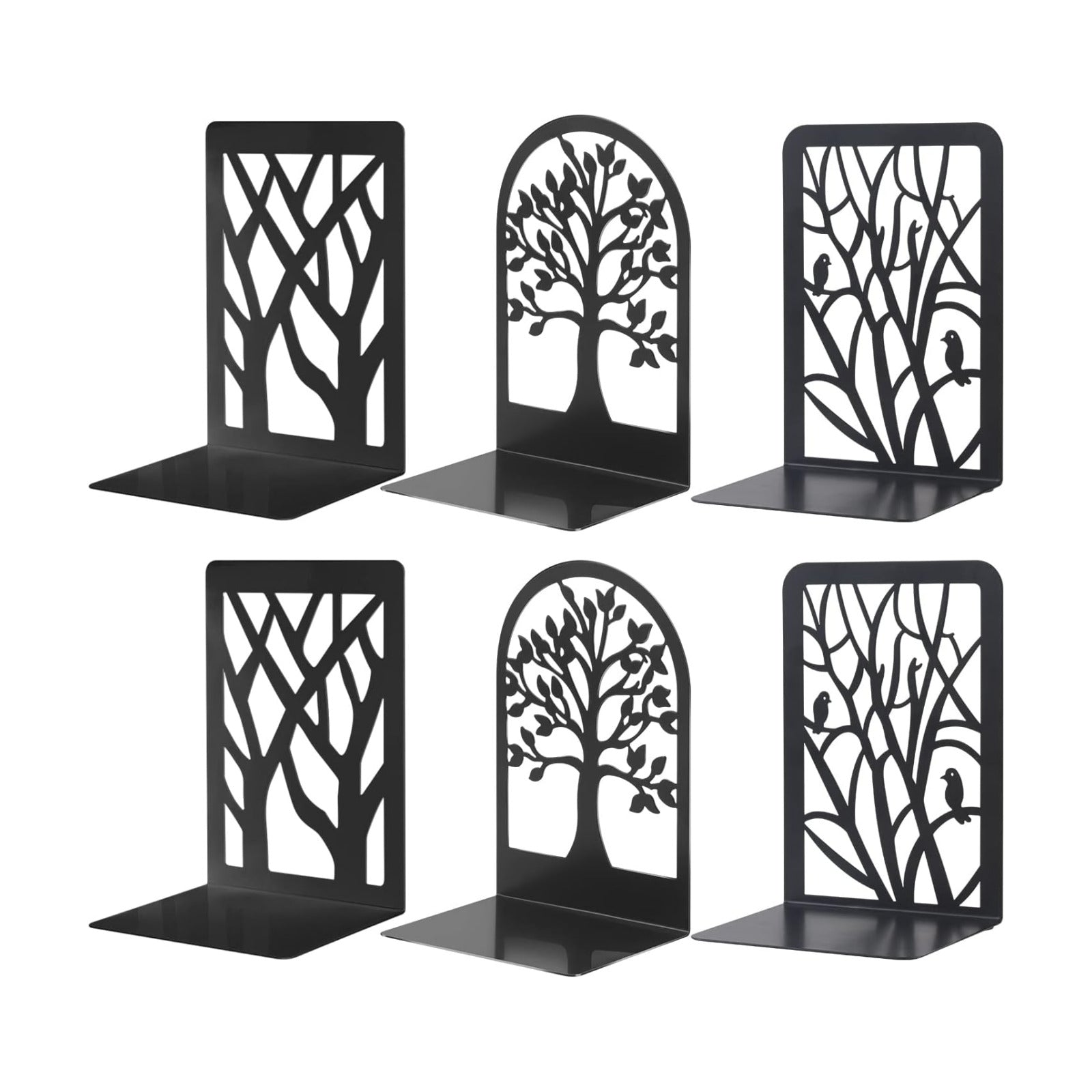 3Pairs Metal Bookends / Black
