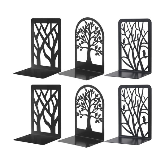 3Pairs Metal Bookends / Black