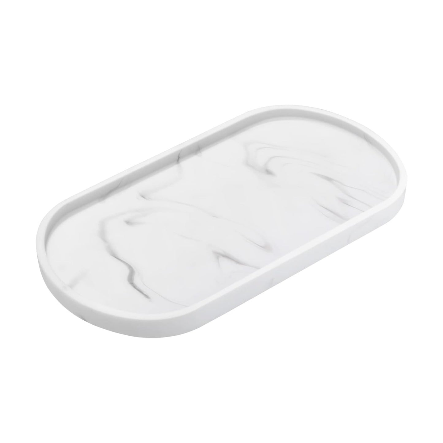 Bathroom Vanity Tray / G - Marble White / Medium