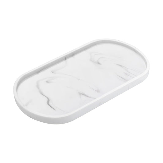 Bathroom Vanity Tray / G - Marble White / Medium